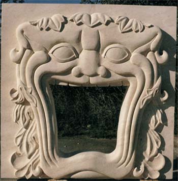 Chemine style Renaissance italienne en pierre