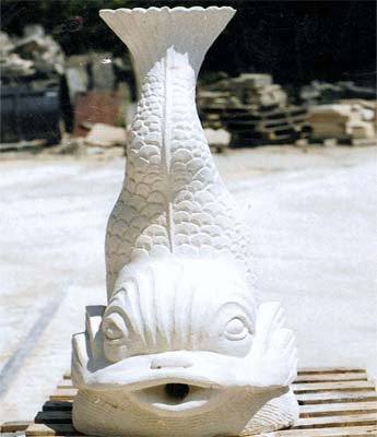 Sculpture Dauphin en pierre